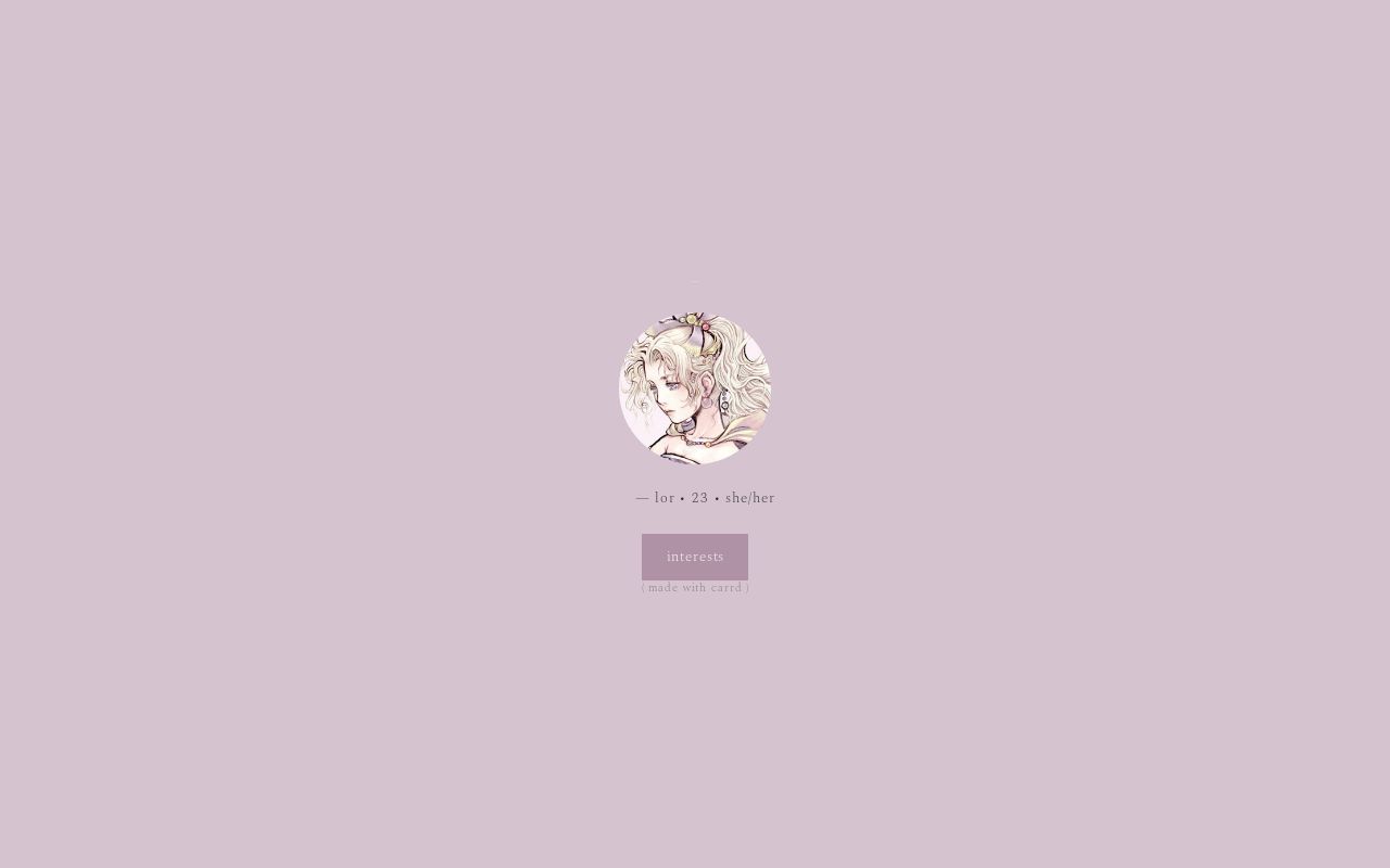 Carrd profile picture for @terra